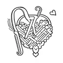 small and minimalist heart with the letter J disguised tattoo design idea