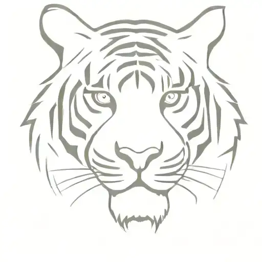 tiger face tattoo design idea