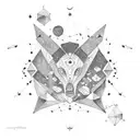 constellation cassiopeia in sky tattoo design idea