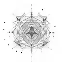 constellation cassiopeia in sky tattoo design idea