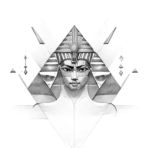 Egyptian king tattoo design idea