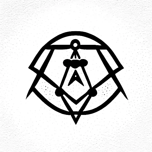 freemason symbol and aquarius symbol tattoo design idea