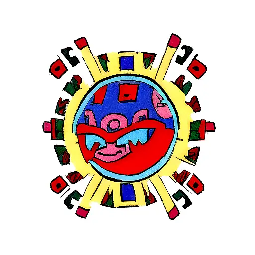 aztec and Mayan gods tattoo design idea