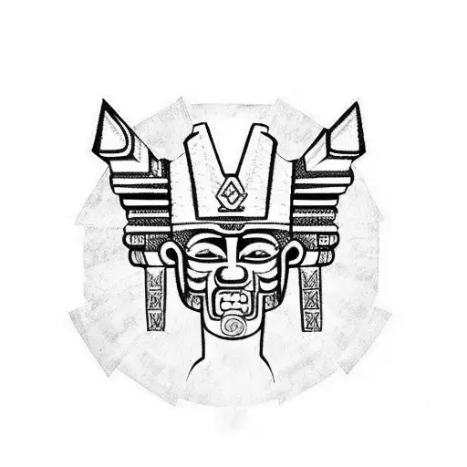 aztec and Mayan gods tattoo design idea