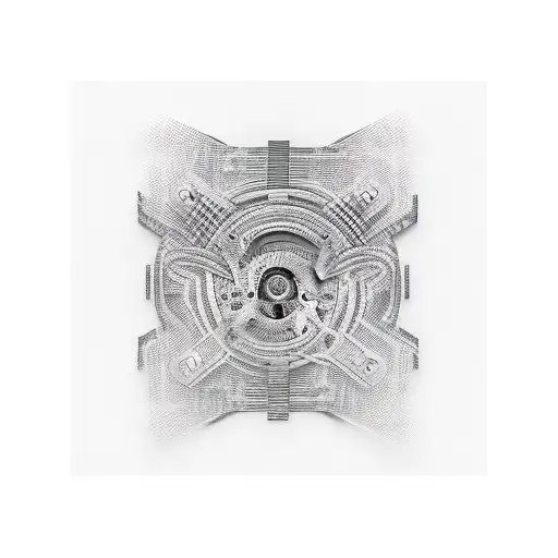 Carbon fiber texture with circuits tattoo design idea