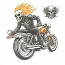 ghost rider exploring tattoo design idea