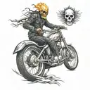 ghost rider exploring tattoo design idea