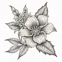 December birth flower December birth flower; May birth Flower; August birth Flower; March birth Flower tattoo design idea