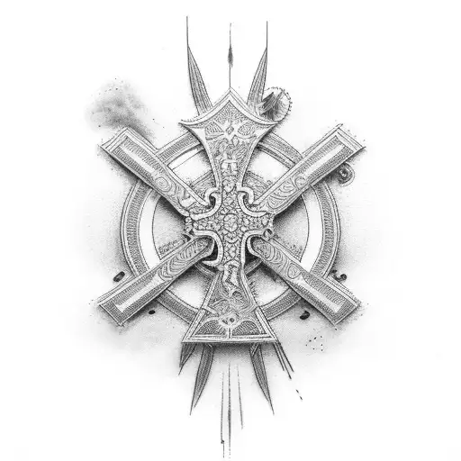 serbian cross tattoo design idea
