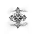 serbian cross tattoo design idea