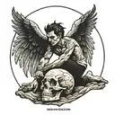 David standing over goliath holding his decapitated head tattoo design idea