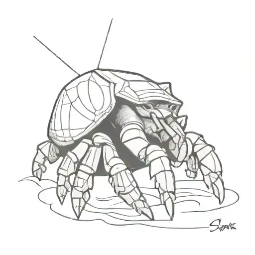 Hermit crab star wars tattoo design idea