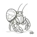 Hermit crab star wars tattoo design idea