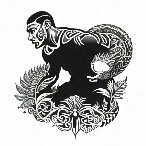 Maori inspired rugby player tattoo with a kiwi bird and silver fern incorporated tattoo design idea