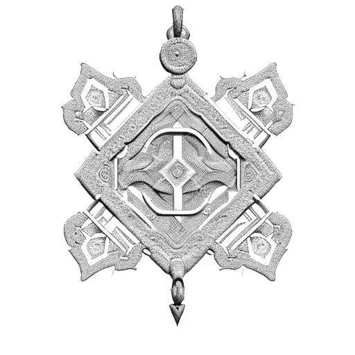 multiple jewelry charms tattoo design idea