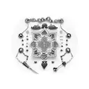 multiple jewelry charms tattoo design idea