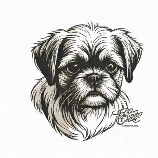 Tattoo of my dog, Shih Tzu puppy , is name is "chico" tattoo design idea