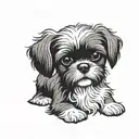 Tattoo of my dog, Shih Tzu puppy , is name is "chico" tattoo design idea