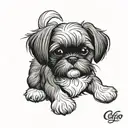 Tattoo of my dog, Shih Tzu puppy , is name is "chico" tattoo design idea