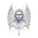 angel protector tattoo design idea