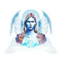 angel protector tattoo design idea