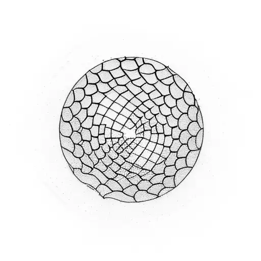 Bike tire tracks forming a spiral pattern with mountains in the background tattoo design idea
