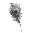 peacock feather tattoo design idea
