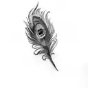 peacock feather tattoo design idea