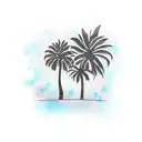 palm tree tattoo design idea