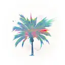 palm tree tattoo design idea