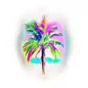 palm tree tattoo design idea