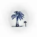 palm tree tattoo design idea