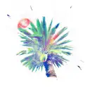 palm tree tattoo design idea