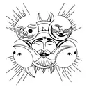 Sun and Moon tattoo design idea