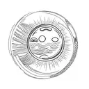 Sun and Moon tattoo design idea