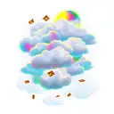 clouds raining money tattoo design idea