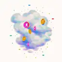 clouds raining money tattoo design idea