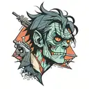 2d gorillaz dirty harry tattoo design idea