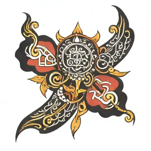 trinacria symbol tattoo design idea