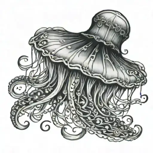 trinacria sicily jellyfish tattoo design idea
