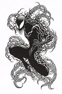 symbiote skin tattoo design idea