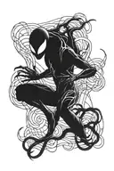 symbiote skin tattoo design idea