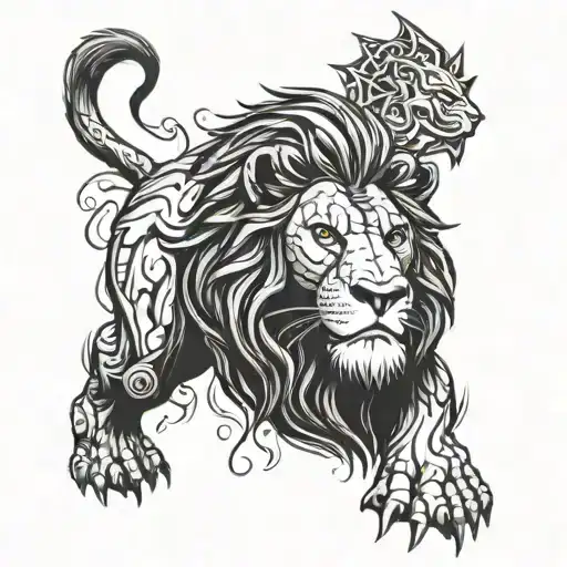 Lion King Kong tattoo design idea