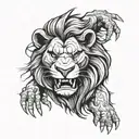 Lion King Kong tattoo design idea