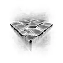 wooden bench with dv as Graffiti text with brick wall as background  tattoo design idea