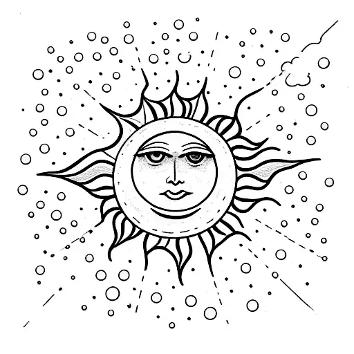 the sun will always be there waiting after the rain tattoo design idea