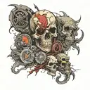 post apocalypse tattoo design idea