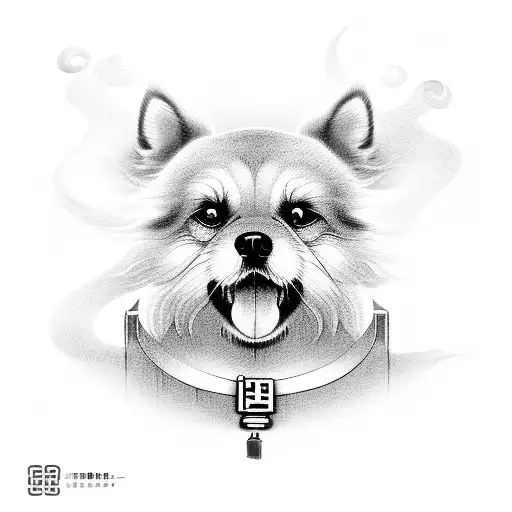 Chinese fu dog tattoo design idea