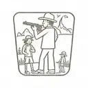 guns money drugs beer bottle camping scene tattoo design idea