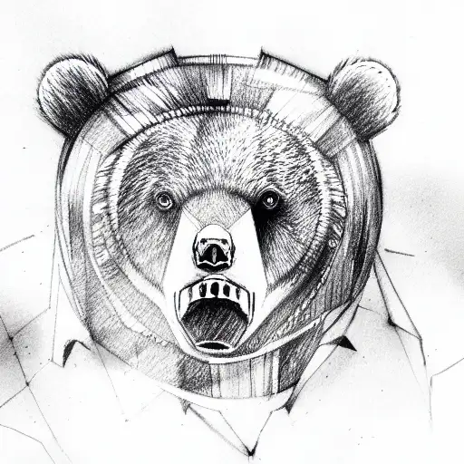Bear tattoo design idea